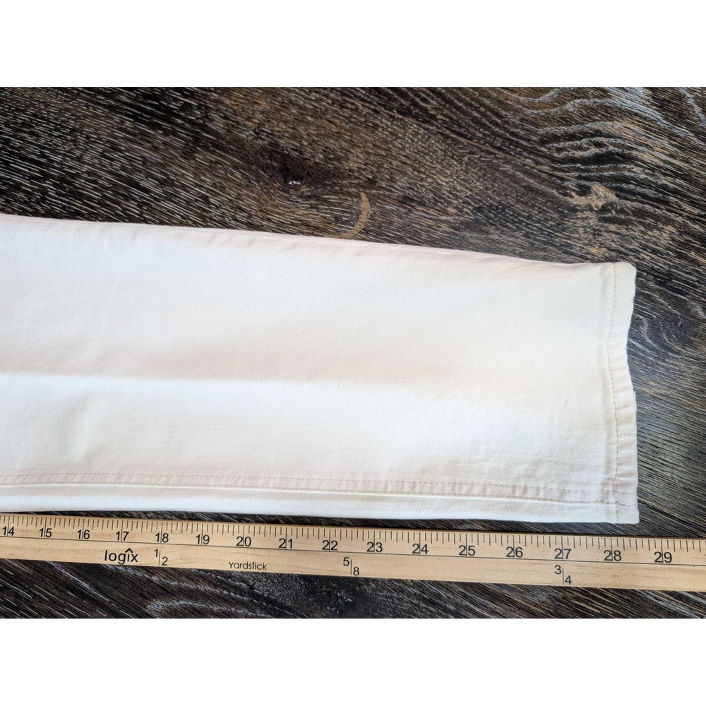 Talbots Slim Ankle Jeans Womens 12 Beige High Rise Stretch Denim Five Pocket - Picture 9 of 9